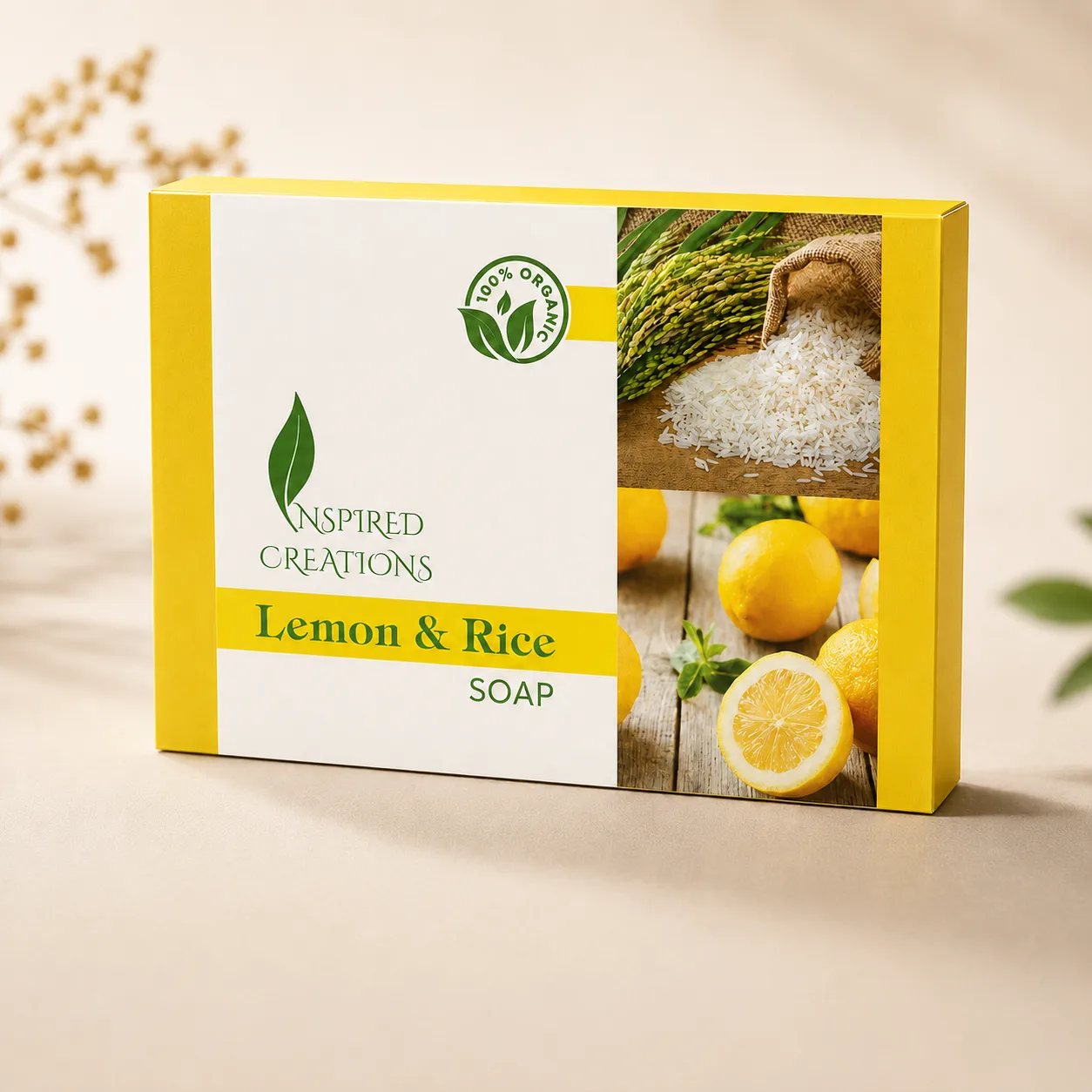 lemon and rice title Lemon & Rice Soap - Image 1